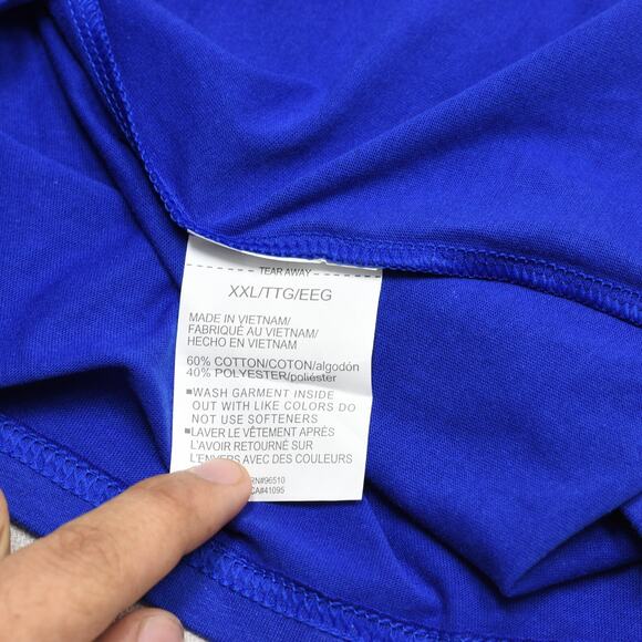 Under Armour Men T Shirt Short Sleeve Loose Heatgear Cotton Blend Blue Size 2XL - Picture 8 of 8